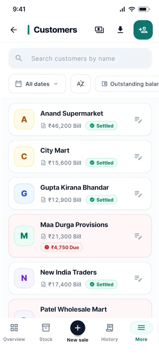 Current RYBO customer screen in an iPhone preview; iOS coming soon